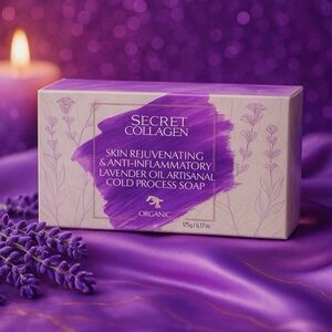 Secret Collagen Lavender Rejuvenating Soap • Antiflammatory • Artisan Cleanse